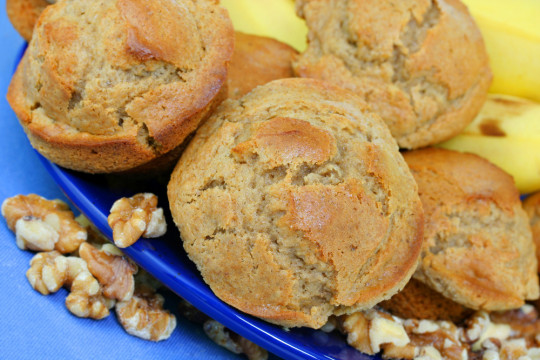 Recette facile de muffins aux bananes et noix