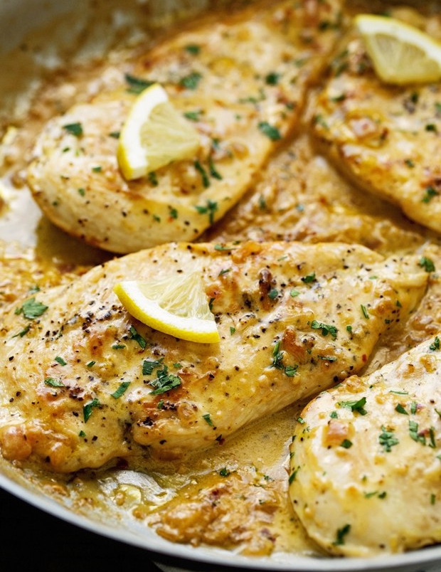 Casserole De Poulet Crémeux Ail Et Citron