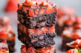Recette de brownies au chocolat et fraises!