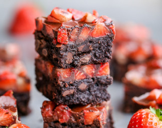 Recette de brownies au chocolat et fraises!