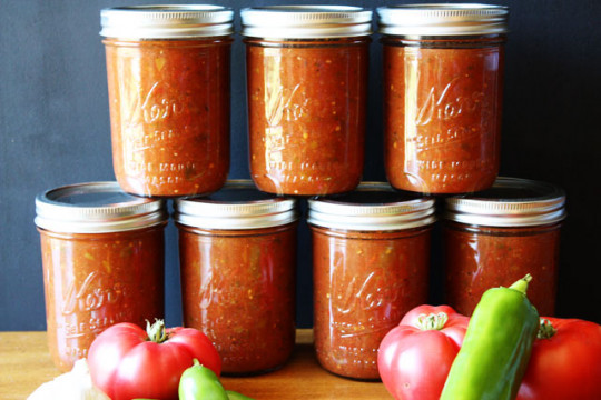La recette facile de conserves de sauce salsa!