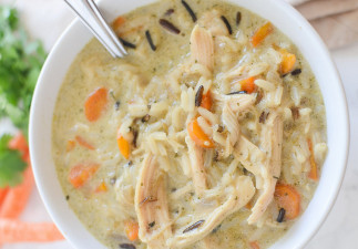 Recette facile de soupe au poulet et riz sauvage