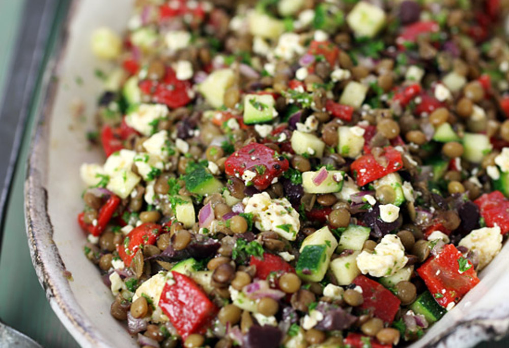 La meilleure recette de salade grecque de lentilles!
