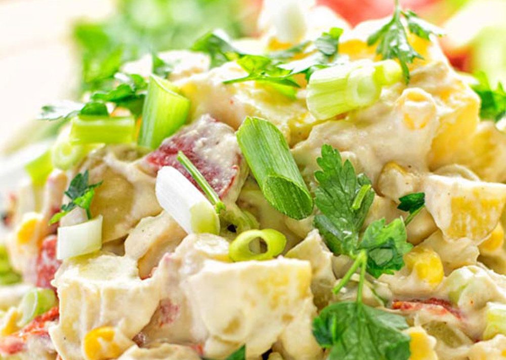 Cette recette de salade de houmous et de patates est un délice santé!