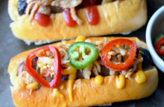 Les hot-dogs au bacon et fromage.... Un vrai régal!