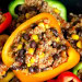 Une recette végétarienne de poivrons farcis à la mexicaine dans la mijoteuse!