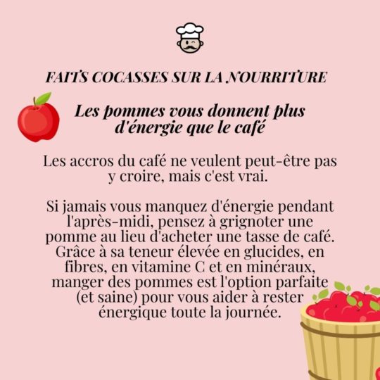 Les pommes: Une source naturelle d’énergie surprenante