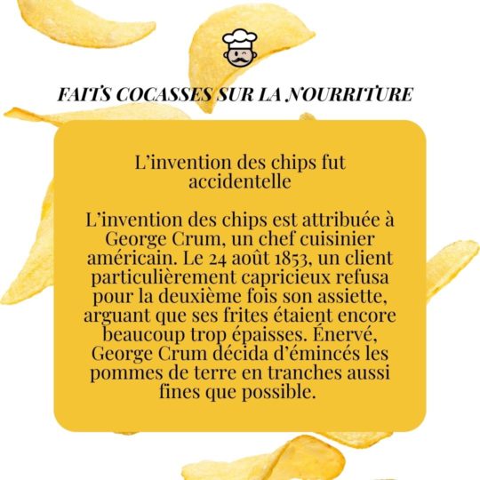 Les origines insolites des chips : une invention accidentelle de 1853