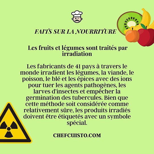 Conservation des aliments : l&rsquo;irradiation pour tuer les bactéries