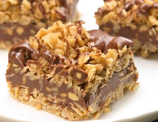 Recette facile de barres avoine et chocolat sans cuisson