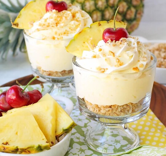 Recette tropicale facile : Mousse de gâteau au fromage Pina Colada
