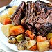 Recette facile de Rôti avec légumes à la mijoteuse