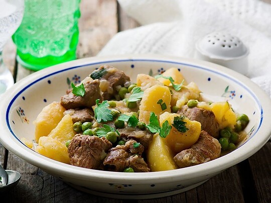Fricassé de boeuf et pommes de terre