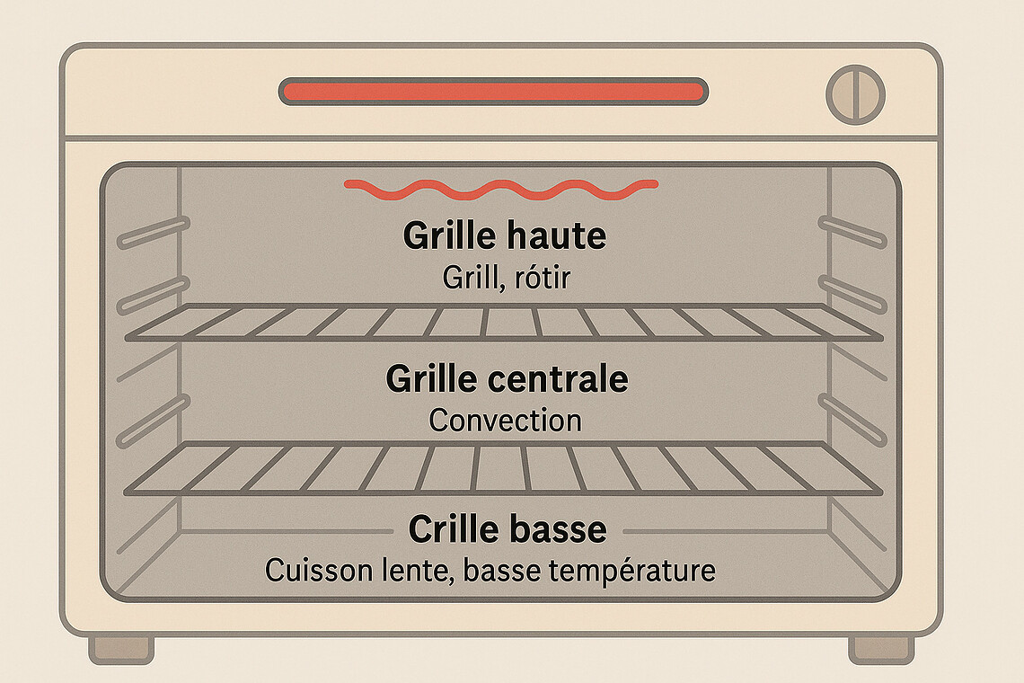 Quelle hauteur choisir pour la grille du four ?