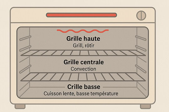 Quelle hauteur choisir pour la grille du four ?