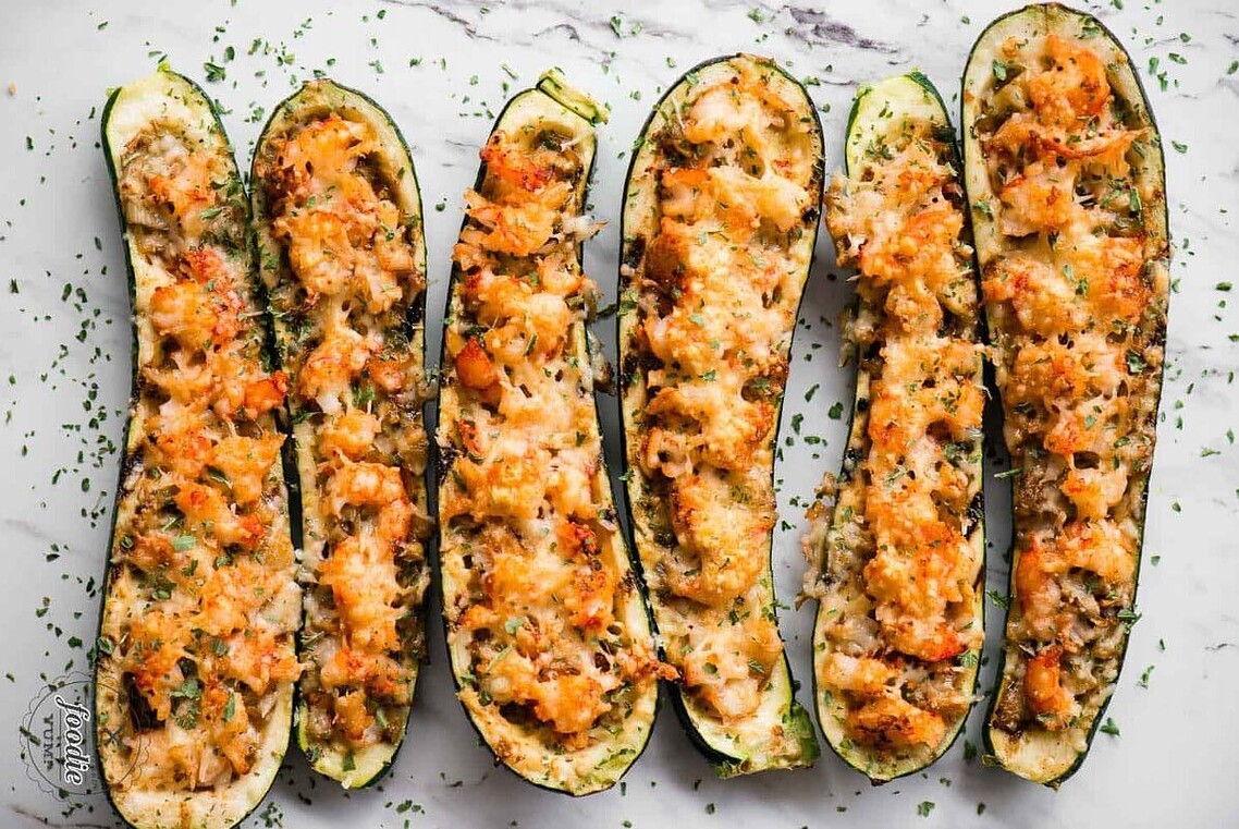 Recette facile de courgettes farcies aux crevettes