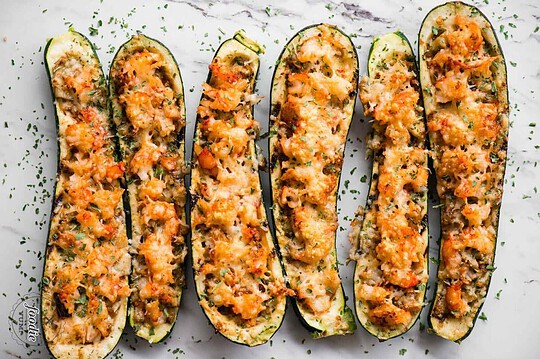 Recette facile de courgettes farcies aux crevettes